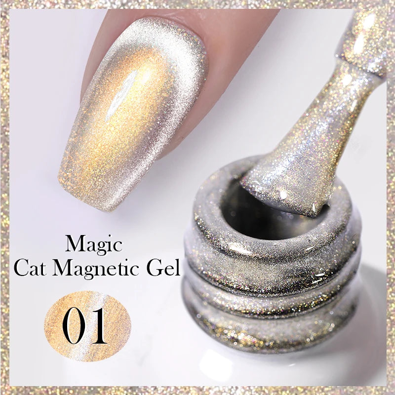 BORN PRETTY 10ml Magnetic Cat Eye Gel Nail Polish – Soak Off UV LED Crystal Nail Art Manicure