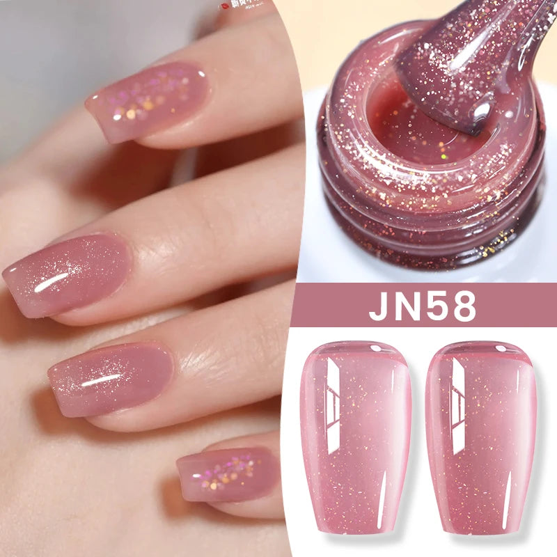 BORN PRETTY 10ml Milky White Jelly Nude Gel Nail Polish – White Translucent Soak Off Gel