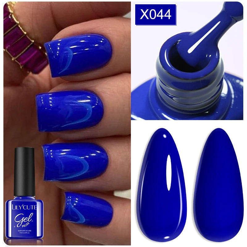 LILYCUTE 7ml Laser Cat Magnetic Gel Nail Polish – Blue Purple Gel Varnish for UV/LED Nail Art