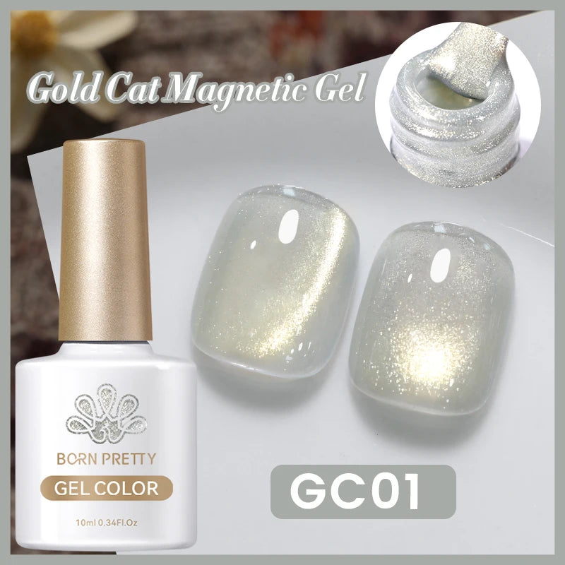 BORN PRETTY 10ml Silver Water Light Cat Magnetic Gel Nail Polish – Semi Permanent