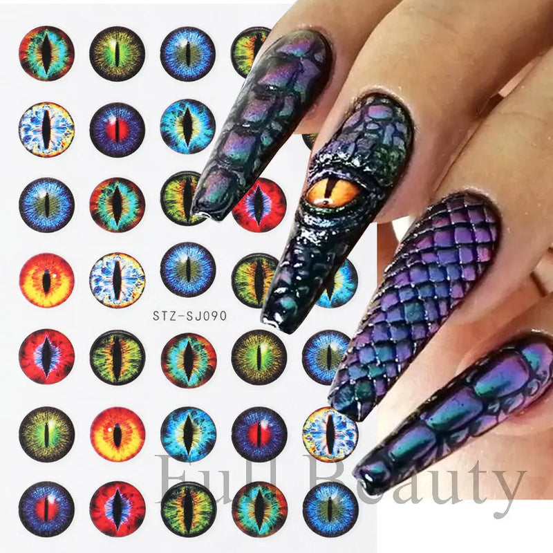 3D Nail Stickers – Self-Adhesive Nail Decals for DIY Manicure & Nail Art Decoration