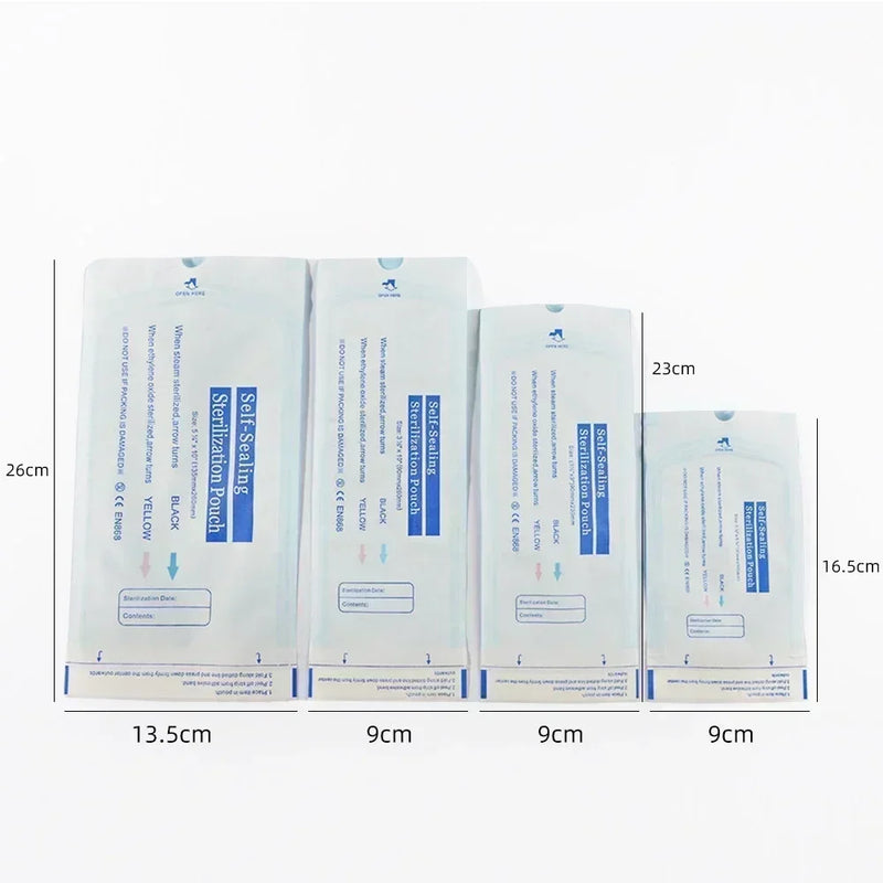 Self-Sealing Sterilization Pouches – Disposable Nail Art Tool Storage Bags