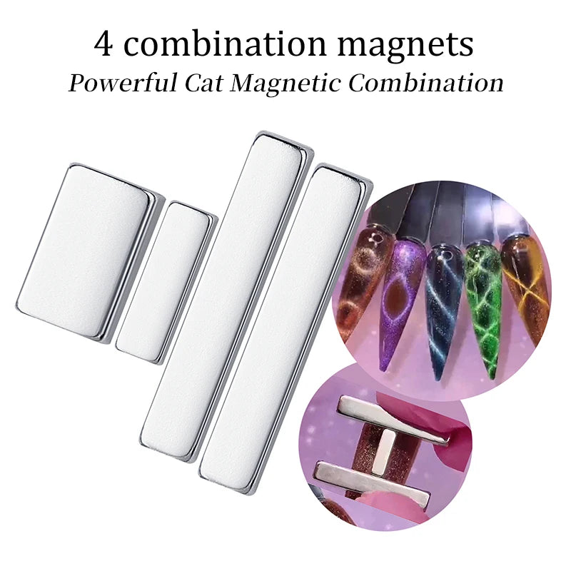 Strong Cat Magnetic Stick for UV Gel Polish Nail Art Decoration, Multi-Function Magnet Pen Tool