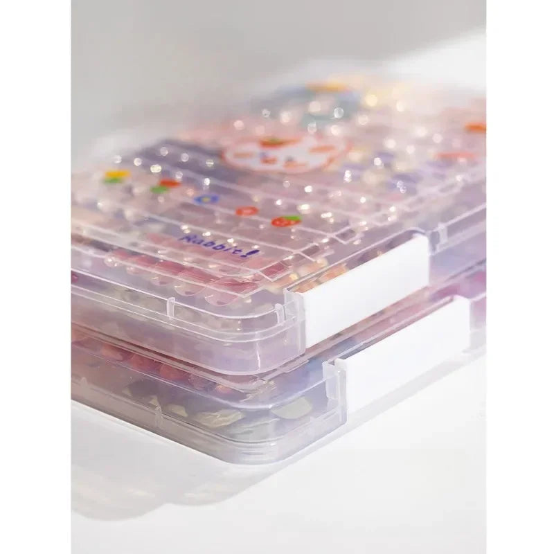 Transparent Nail Art Storage Book – Dustproof Display for Nail Designs