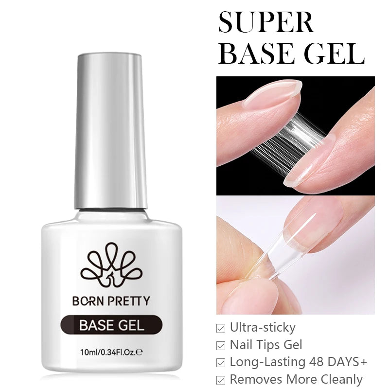 BORN PRETTY 10ml Milky White Jelly Nude Gel Nail Polish – White Translucent Soak Off Gel