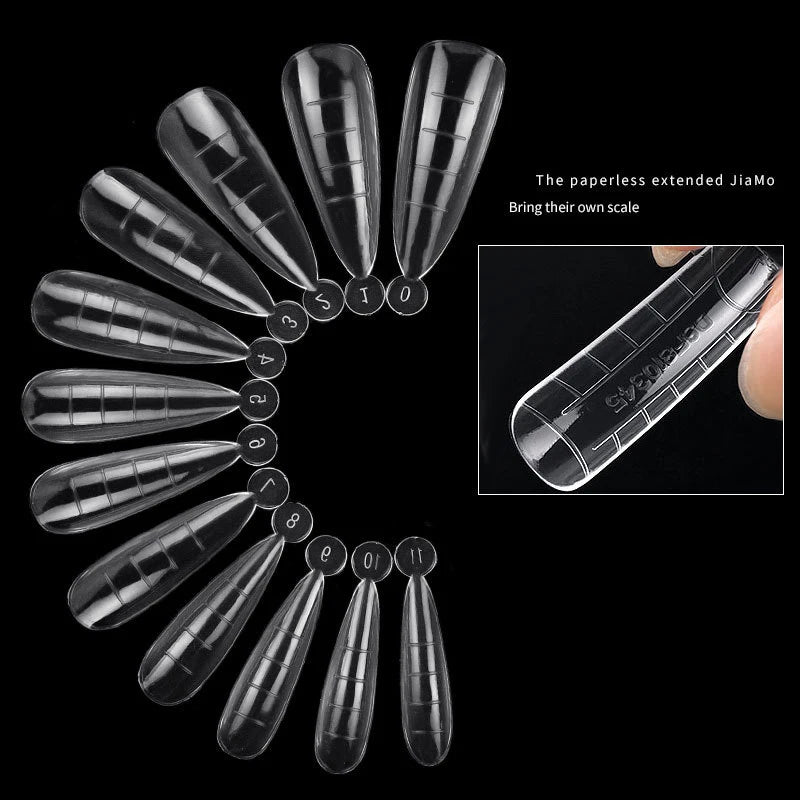 MISSCHEERING 120Pcs Transparent Fake Nails – Full Coverage Acrylic French Nail Tips