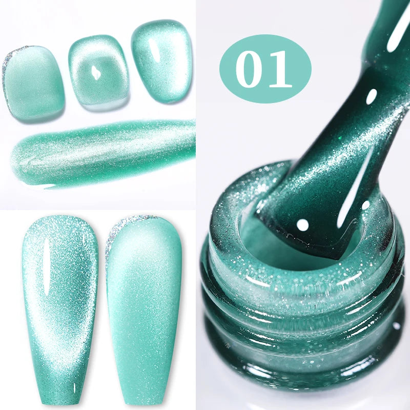 BORN PRETTY 10ml Magnetic Cat Eye Gel Nail Polish – Soak Off UV LED Crystal Nail Art Manicure