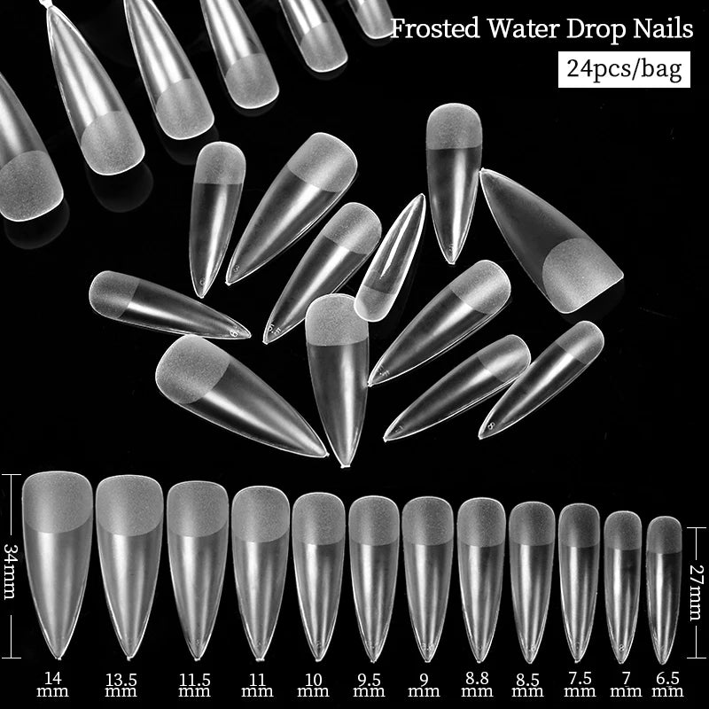 60Pcs Dual Nail Forms – Short Almond Acrylic Extension Tips for Quick DIY Nail Art