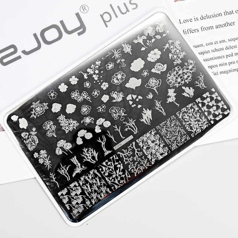 Large Geometry Nail Stamping Plate – Stainless Steel Template for Nail Art