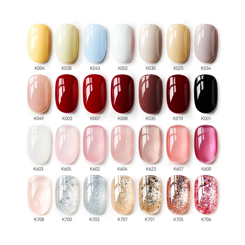 MAYCHAO 12ml Gel Nail Polish – 48 Vibrant Colors, Semi-Permanent UV LED Glossy & Frosted Finish