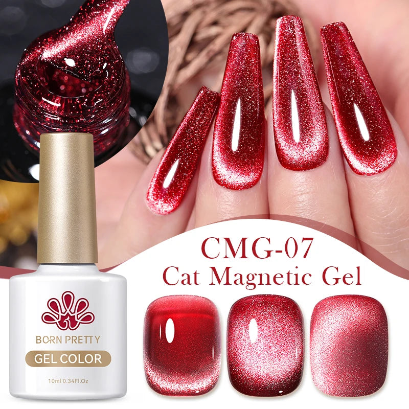 BORN PRETTY Auroras Cat Magnetic Gel Nail Polish 10ml – Semi-Permanent Jelly Glass Effect