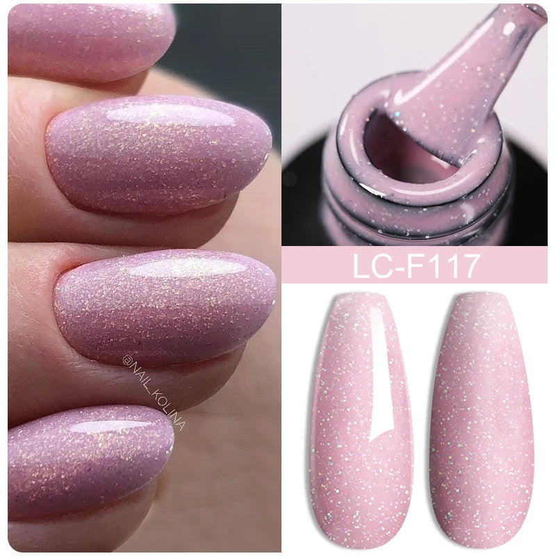 LILYCUTE 7ml Platinum Cat Eye Gel Polish – Rose Gold Foil Effect, Magnetic UV Gel for Nail Art