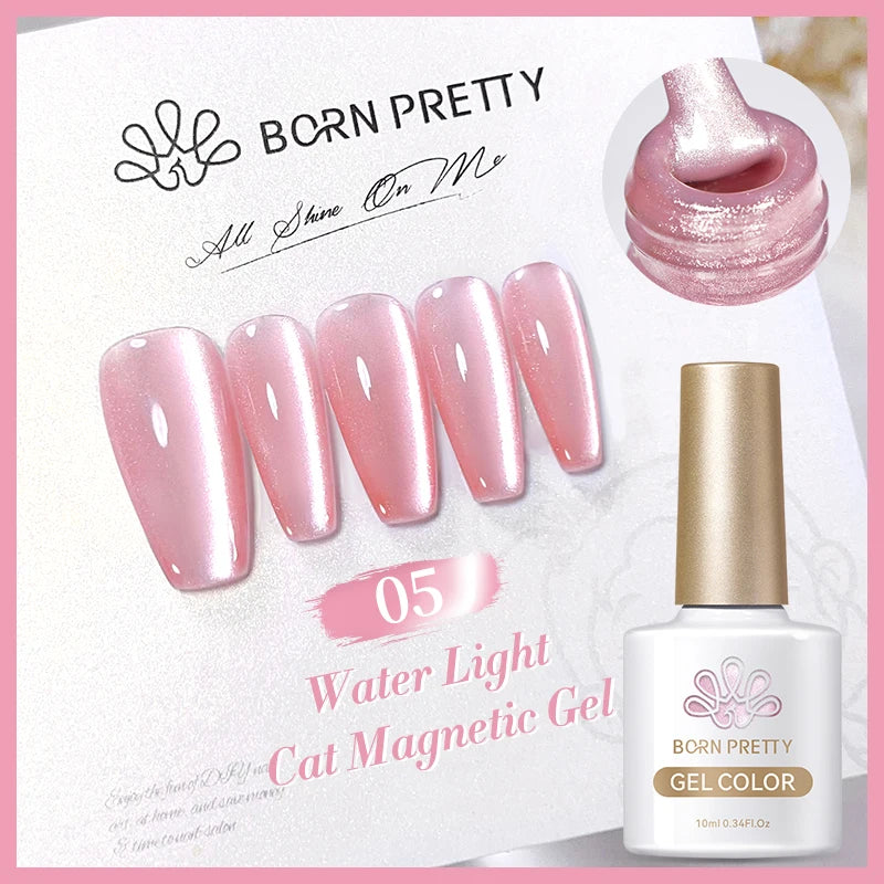 BORN PRETTY 10ml Purple Water Light Cat Magnetic Gel Polish – Soak Off UV LED Varnish