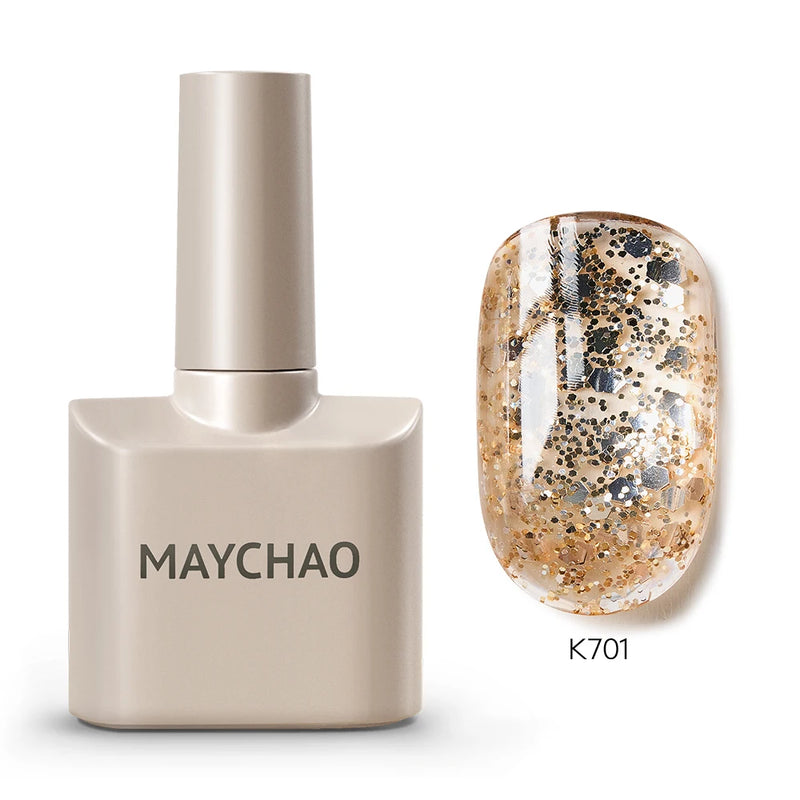 MAYCHAO 12ml Gel Nail Polish – 48 Vibrant Colors, Semi-Permanent UV LED Glossy & Frosted Finish