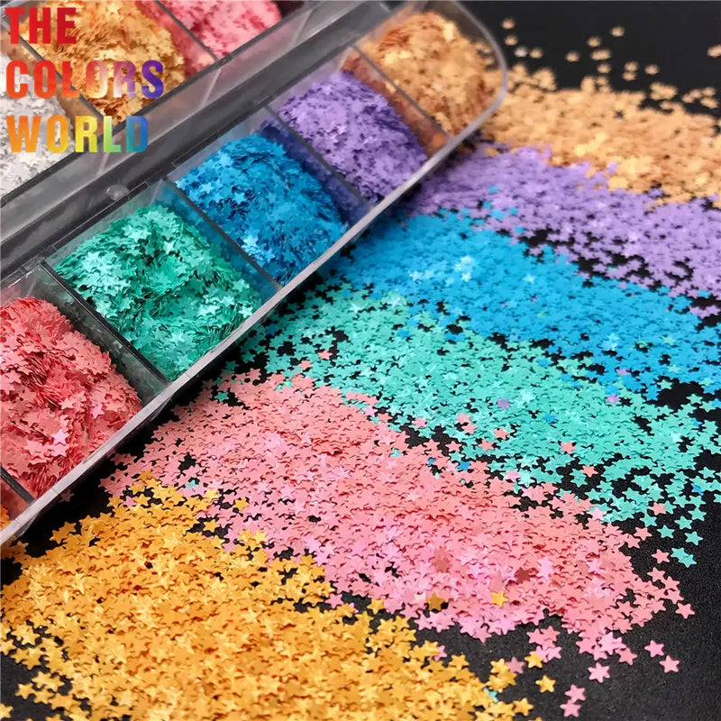 Star Nails And Hair Glitter Solvent Resistant Shapes Glitter Sequins Makeup For wedding Confetti DIY