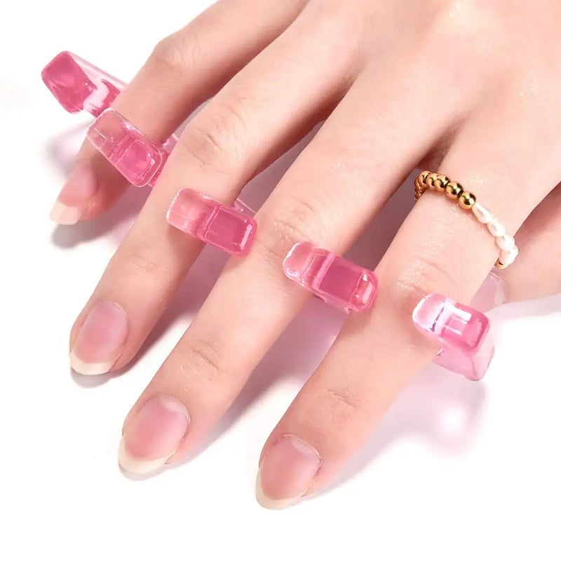 2pcs Soft Silicone Toe & Finger Separators – Flexible Nail Polish Pedicure Spacers in 5 Colours