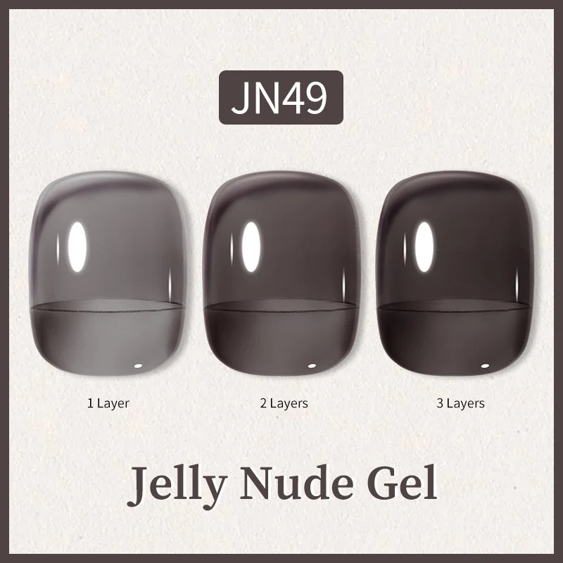 BORN PRETTY Black Jelly Nude Gel Nail Polish – 10ml 74 Colours, Semi-Permanent UV Gel Polish