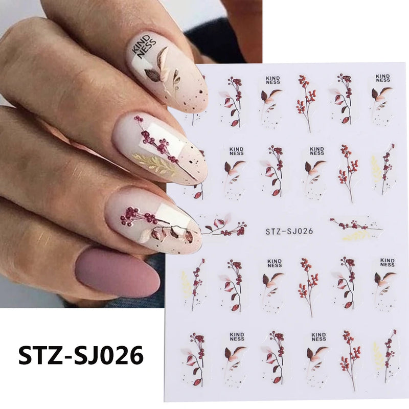 3D Nail Stickers – Self-Adhesive Nail Decals for DIY Manicure & Nail Art Decoration