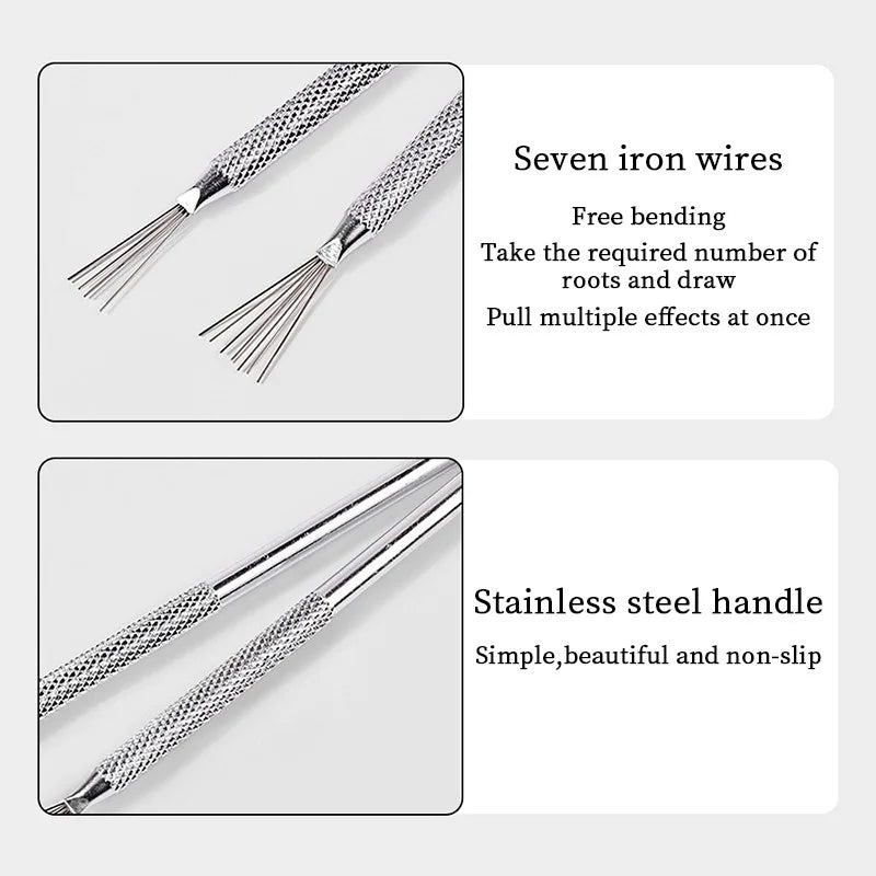 Ultra-Thin 7-Pin Nail Art Liner Brush – Precision Striping & Line Drawing Tool