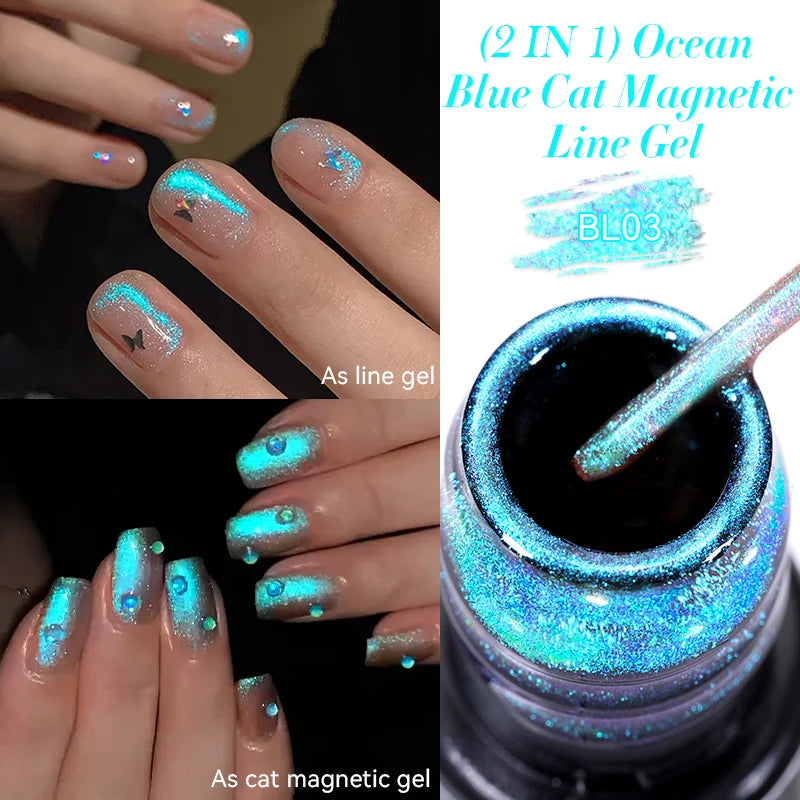 LILYCUTE 7ml Super Bright Metallic Gel Polish – Silver Mirror Effect