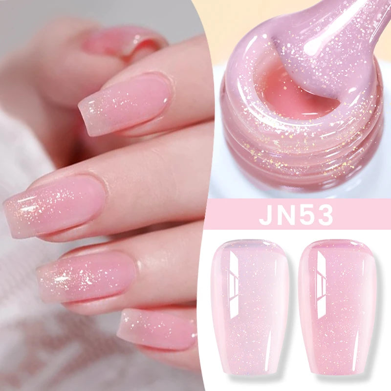 BORN PRETTY 10ml Milky White Jelly Nude Gel Nail Polish – White Translucent Soak Off Gel