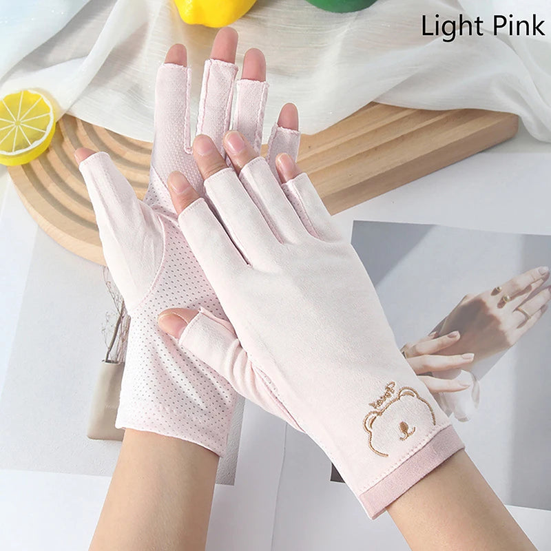 Anti-UV Fingerless Nail Gloves – UV Gel Shield for Manicure Protection