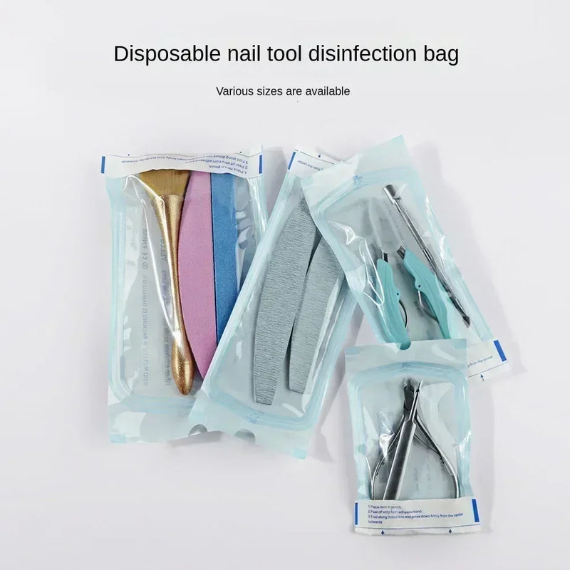 Self-Sealing Sterilization Pouches – Disposable Nail Art Tool Storage Bags