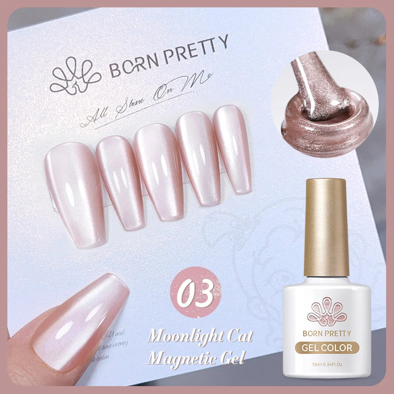 BORN PRETTY 10ml Silver Water Light Cat Magnetic Gel Nail Polish – Semi Permanent