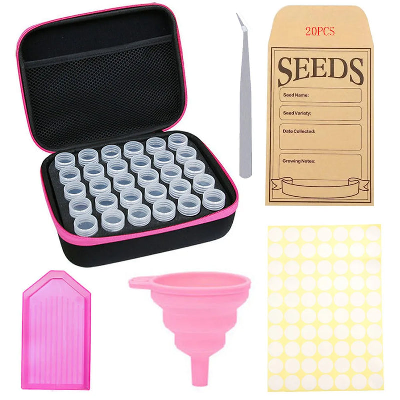 Diamond Painting Tools Set – Organizer Bag & Nail Art Storage with Round Bottle Dispensing Bag