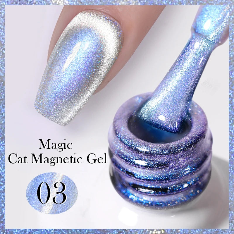 BORN PRETTY 10ml Purple Water Light Cat Magnetic Gel Polish – Soak Off UV LED Varnish