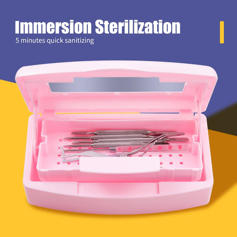 Manicure Tools Sterilizing Tray – Professional Nail Tool Disinfection & Storage Box