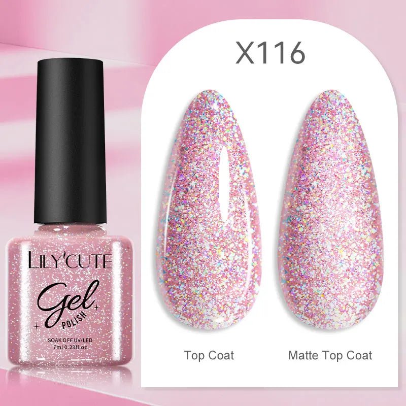 LILYCUTE 5ml Super Bright Metallic Painting Liner Gel – Silver & Holographic UV Gel & More Colours