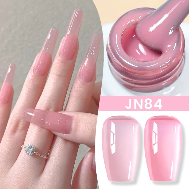 BORN PRETTY 10ml Milky White Jelly Nude Gel Nail Polish – White Translucent Soak Off Gel