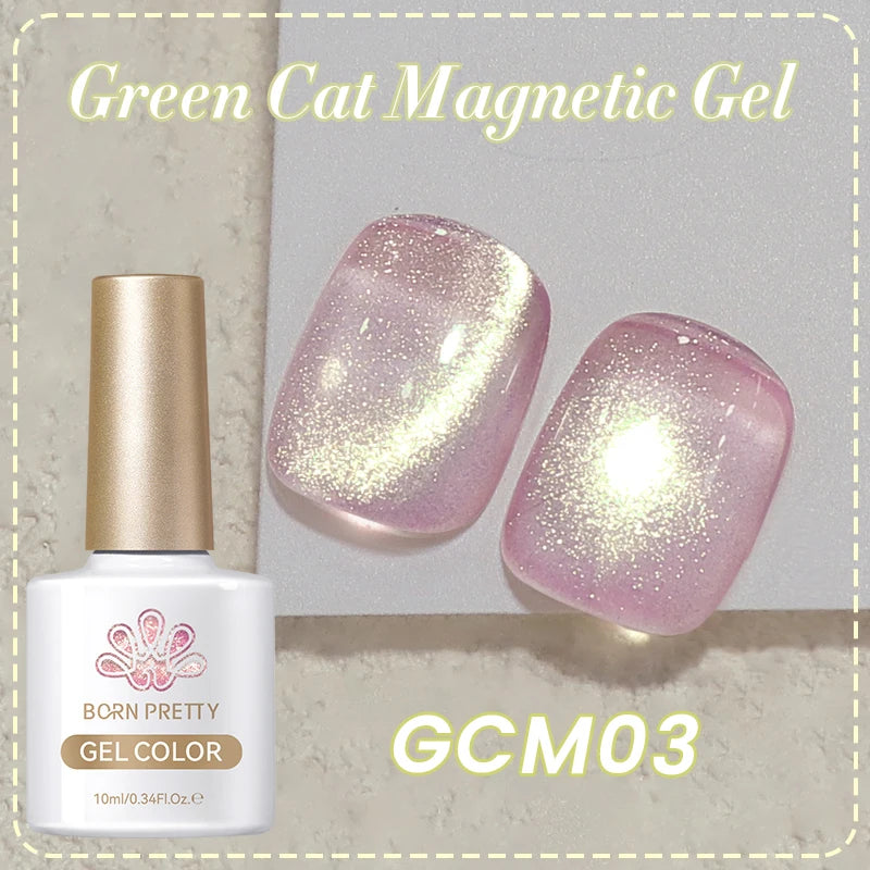 BORN PRETTY 10ml Purple Water Light Cat Magnetic Gel Polish – Soak Off UV LED Varnish