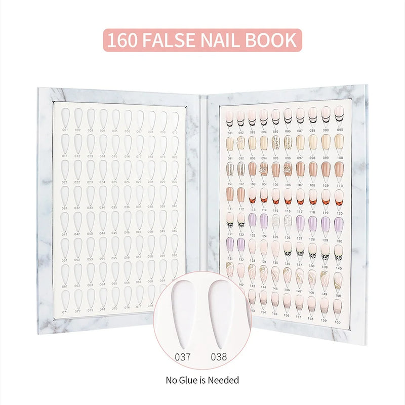 Fake Nails Tips Display Book Nail Polish Storage Book False Nails Styles Showing Book