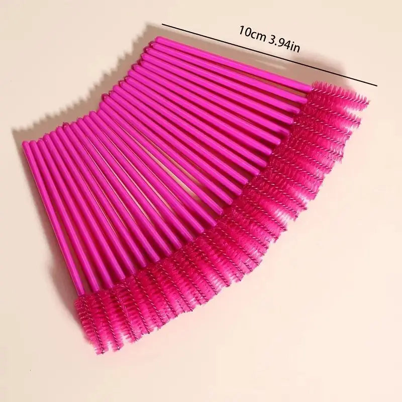 50-Piece Eyelash Wand Set – Disposable Mascara Brushes for Extensions & Makeup Application