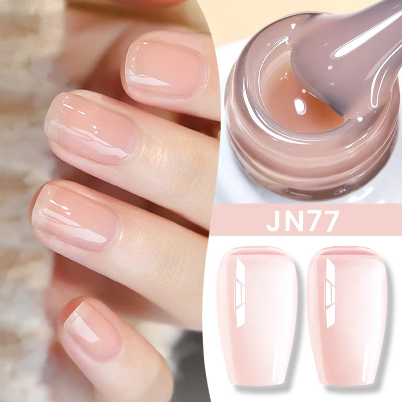 BORN PRETTY 10ml Milky White Jelly Nude Gel Nail Polish – White Translucent Soak Off Gel