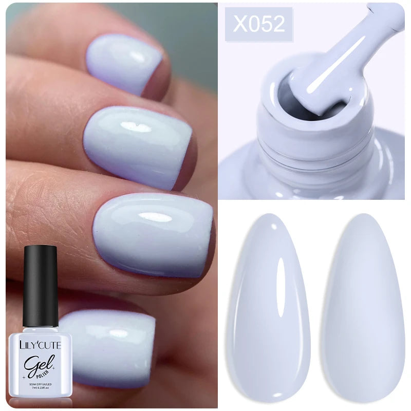 LILYCUTE 7ml Super Bright Metallic Gel Polish – Silver Mirror Effect