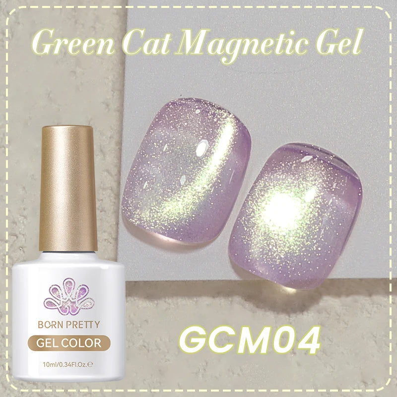 BORN PRETTY 10ml Purple Water Light Cat Magnetic Gel Polish – Soak Off UV LED Varnish