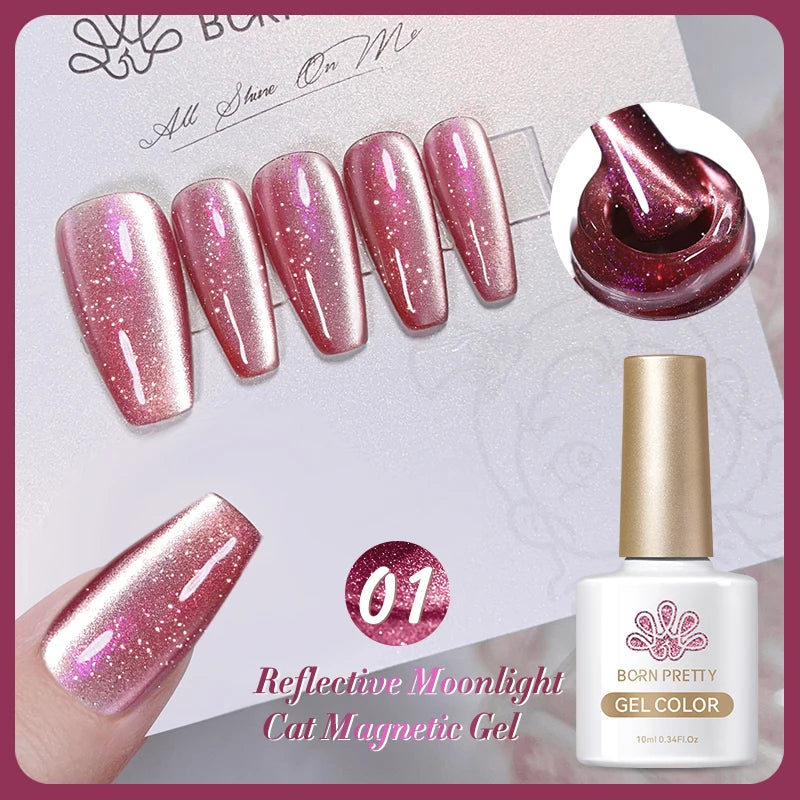 BORN PRETTY Auroras Cat Magnetic Gel Nail Polish 10ml – Semi-Permanent Jelly Glass Effect