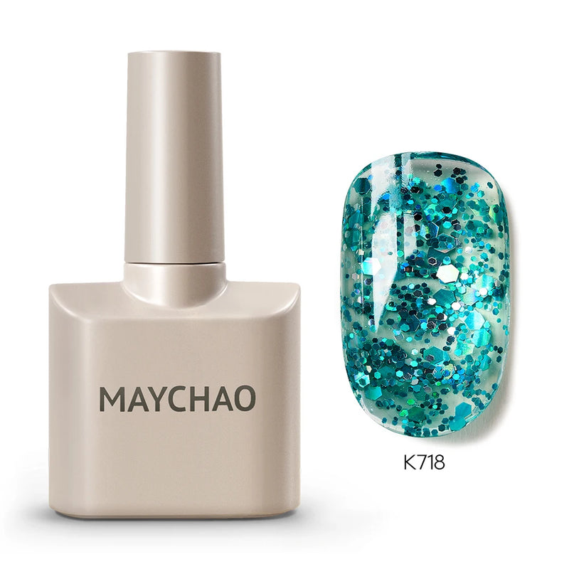 MAYCHAO 12ml Gel Nail Polish – 48 Vibrant Colors, Semi-Permanent UV LED Glossy & Frosted Finish