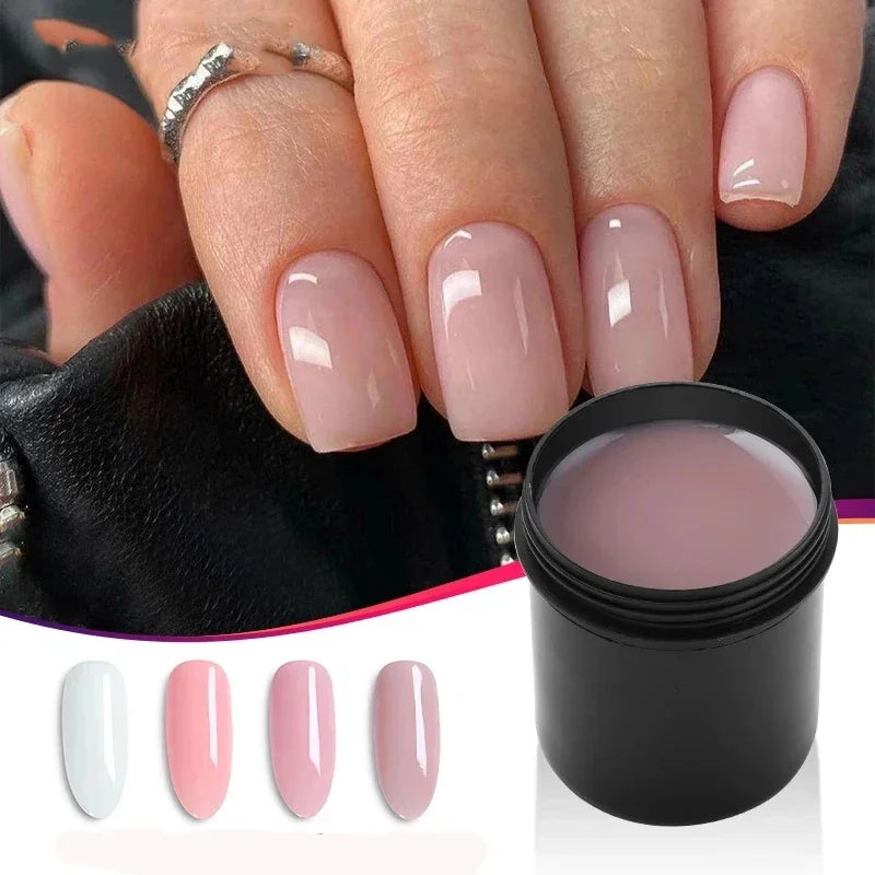 Nude UV Builder Nail Gel for Extension Builder In a Bottle Self Leveling Alignment Caramel Milky