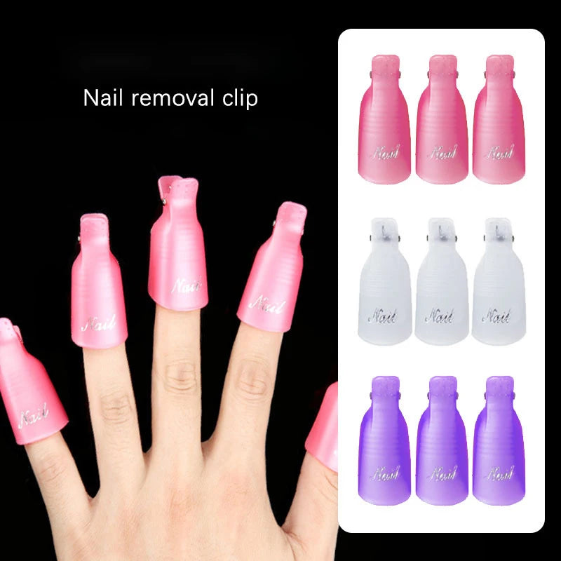 Nail Acrylic Removal Clips – 10 Pcs for UV/LED Gel Polish Removal