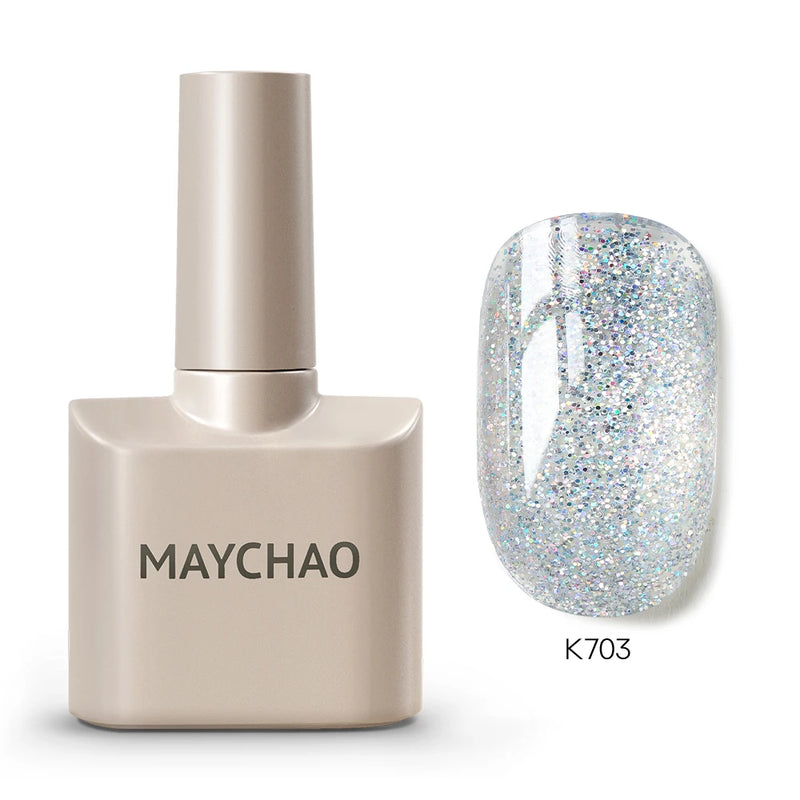 MAYCHAO 12ml Gel Nail Polish – 48 Vibrant Colors, Semi-Permanent UV LED Glossy & Frosted Finish