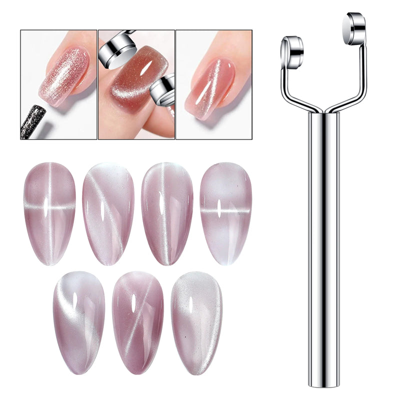 Y-Shaped Strong Magnetic Stick for Cat Eye Nail Art – 3-in-1 Manicure Magnet Tool