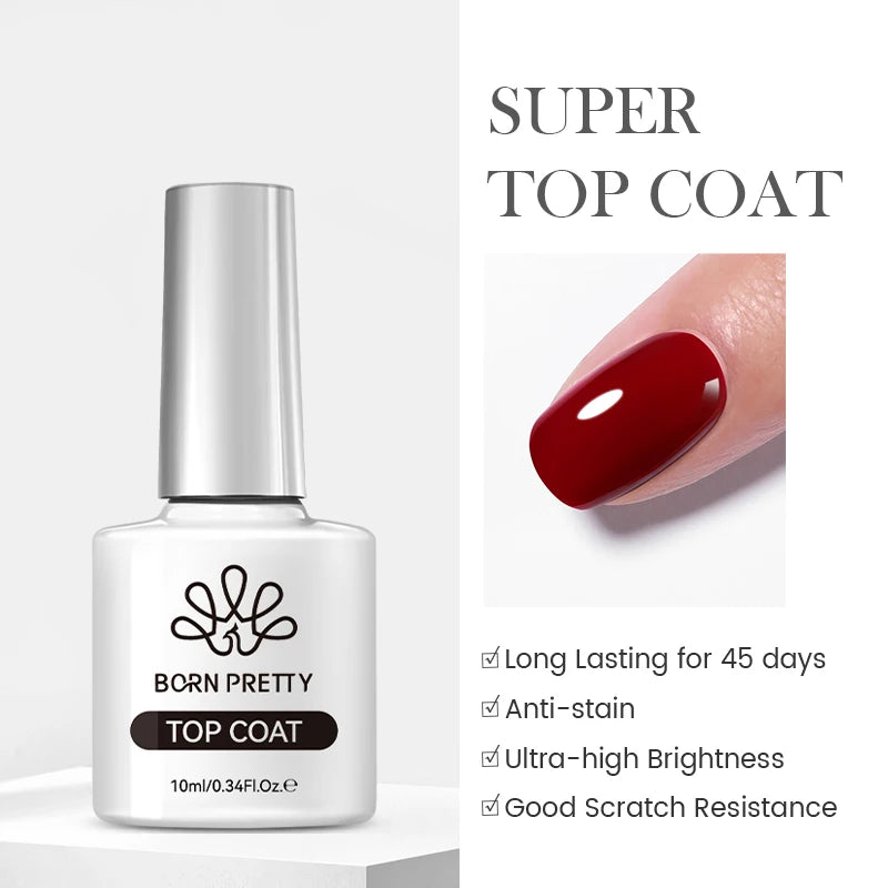 BORN PRETTY 10ml Gel Nail Polish – 130 Colours Semi-Permanent Varnish, Gel for Base and Top Coat