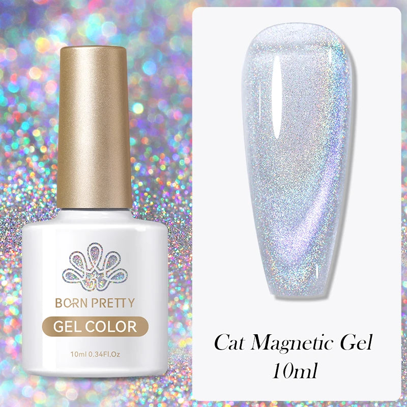 BORN PRETTY 10ml Purple Water Light Cat Magnetic Gel Polish – Soak Off UV LED Varnish