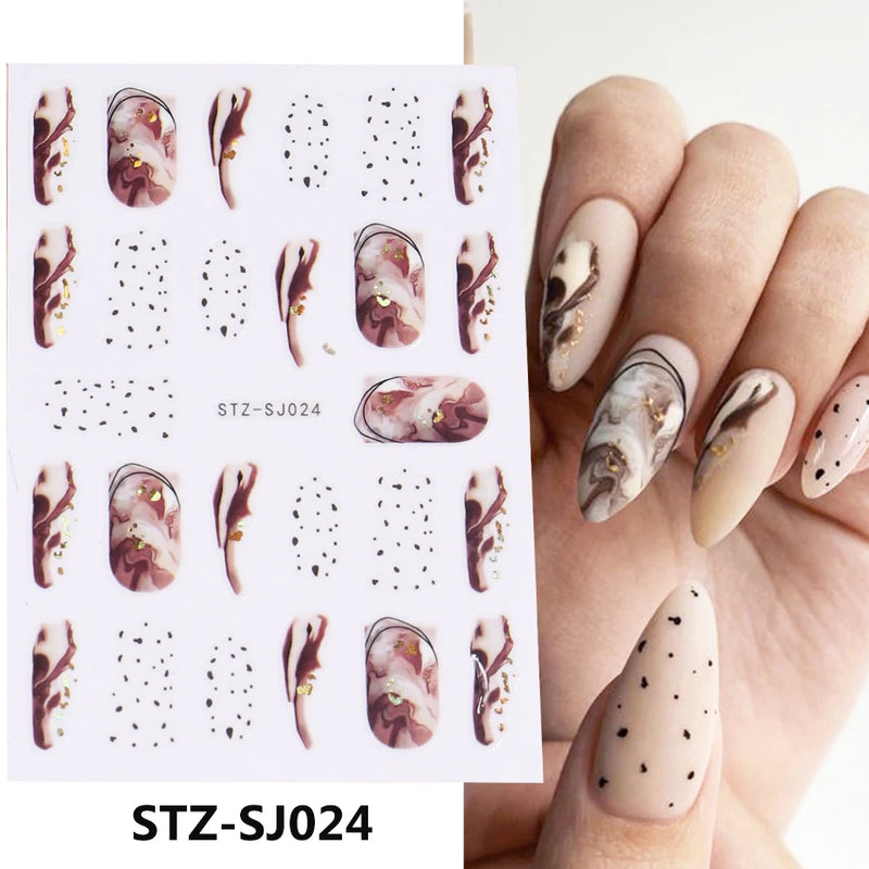 3D Nail Stickers – Self-Adhesive Nail Decals for DIY Manicure & Nail Art Decoration