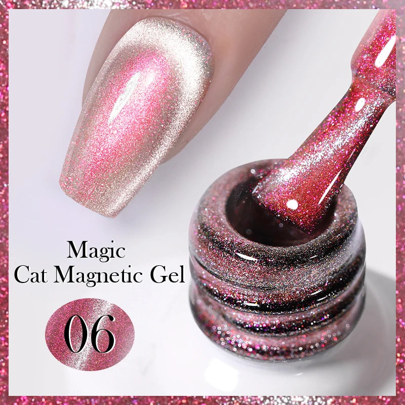 BORN PRETTY 10ml Purple Water Light Cat Magnetic Gel Polish – Soak Off UV LED Varnish