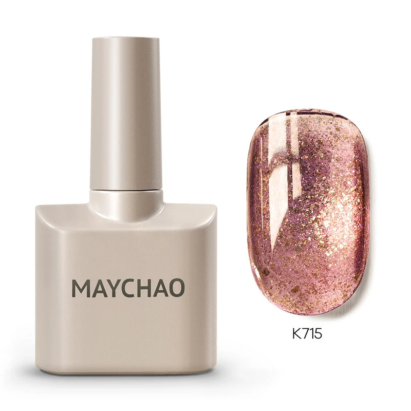 MAYCHAO 12ml Gel Nail Polish – 48 Vibrant Colors, Semi-Permanent UV LED Glossy & Frosted Finish